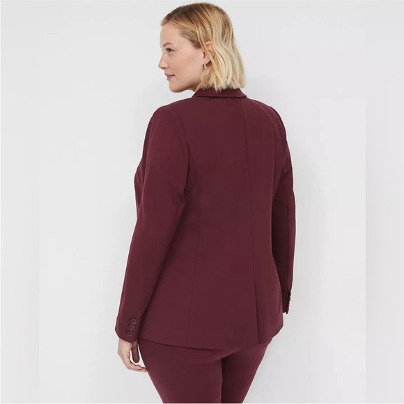 Lane Bryant Maroon Ponte Blazer - Picture 6 of 7
